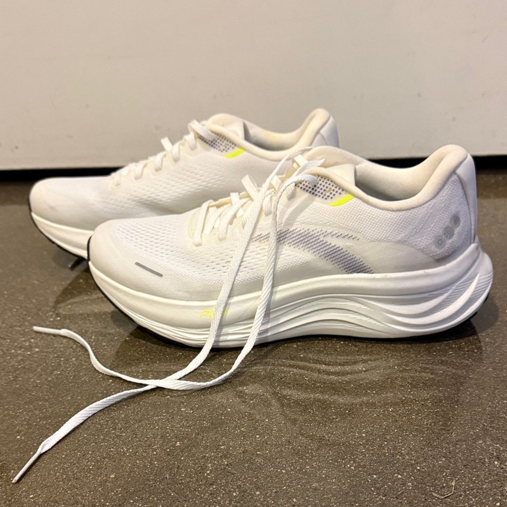 Men's White and Yellow Sneakers